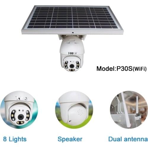 1080P waterproof wifi solar power outdoor PTZ auto tracking security speed dome IP camera