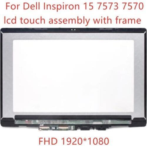 15.6'' FHD For Dell Inspiron 15 7573 7570 2-in-1 P70F P70F001 LCD Touch Screen Digitizer Replacement Assembly With Frame