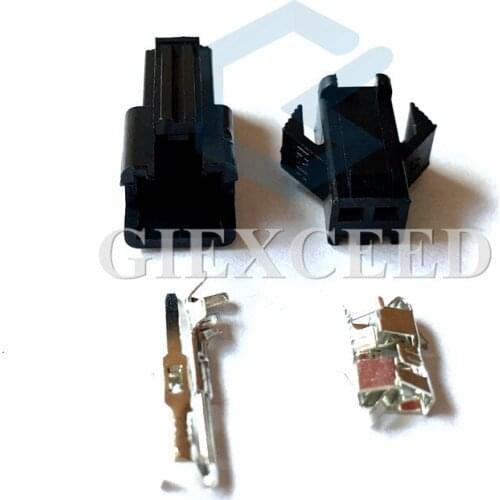2 Sets JST 2.54mm SM 2 Pin Multipole Connector Plug With Terminal