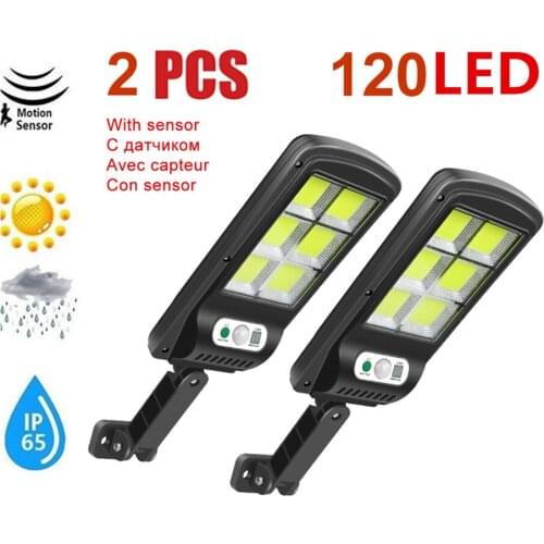 2pcs tabular oblong Solar Street Light lED Outdoor Waterproof Solar Lantern Lamps motion sensor remote for Patio Garden Yard rot