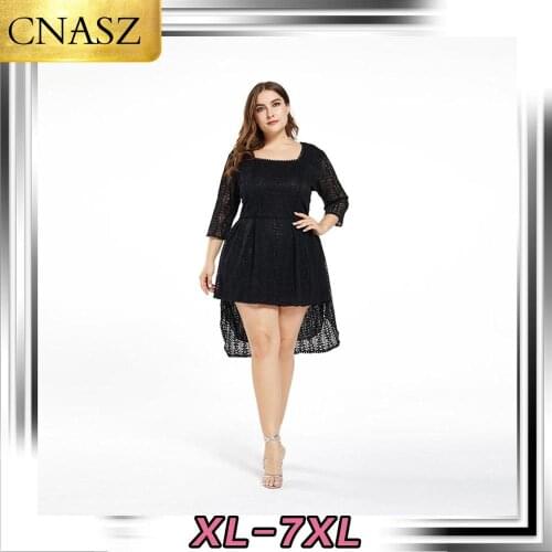 2020 New Design Black Lace Party Womens Dress Skirt Plus Size Ladies Dress Fashion Lace Style