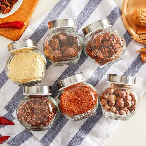 3-10 pcs Kitchen supplies 180ML Glass sealed cans / food storage jar spice teas beans candy preservation bottle storage tool