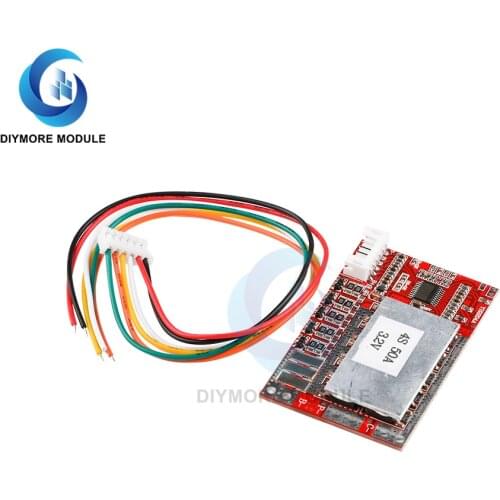 4S 5S 50A BMS Board 3.2V Iron Phosphate LiFePO4 Battery BMS Board 3.7V 18650 Lithium Battery Protection Board with Balance