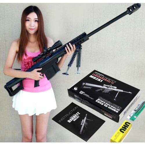 Free shipping 1:1 Scale M82A1 12.7 mm Sniper Rifle 3D Paper Model Cosplay Kits Kid Adults' Gun Weapons Paper Models Gun Toys