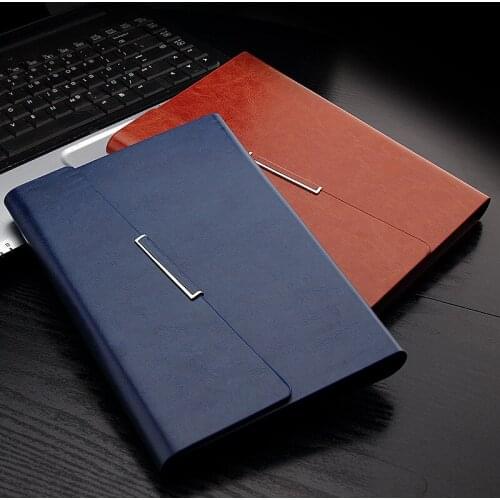 A5 B5 Light Luxury Office Business Notebook Loose Leaf Notepad Imitation Leather Spiral Metal Buckle Diary Planner Agenda