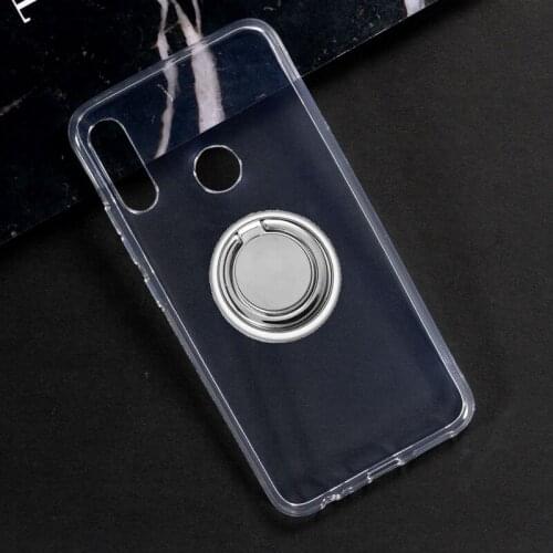 For Tecno Spark 3 Pro Back Ring Holder Bracket Phone Case Cover Phone TPU Soft Silicone Cases for Tecno Camon 11 pro