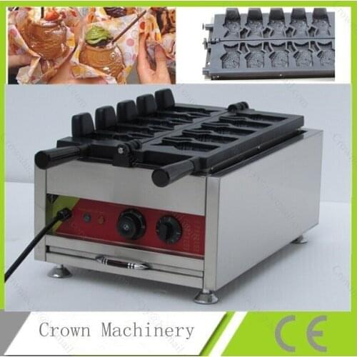 110v 220v Electric 5pcs Ice Cream Taiyaki Fish Waffle Maker Machine Baker Iron