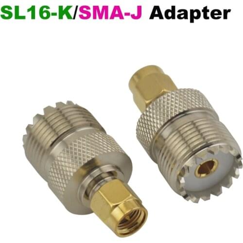 SL16-K (UHF SO239 Female)/SMA-J (SMA Male) jack RF Adapter