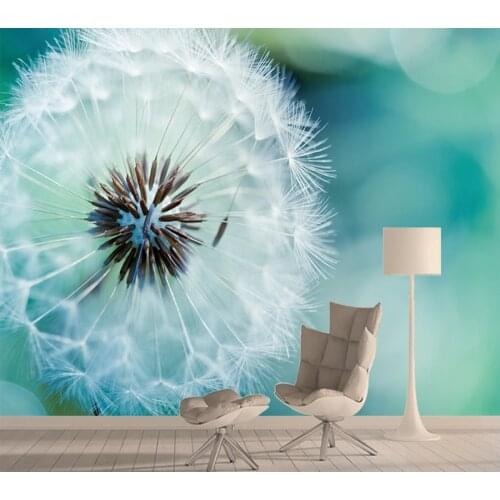 Custom Murals 3d Photo Wall Paper Papers Home Decor Wallpapers for Living Room 3d Walls Murals Wallpaper Natural Dandelion Mural