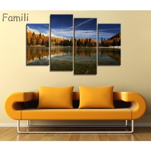 Italy Canvas Painting Wall Art Landscape 4pcs Prints Home Decor Picture Panels Poster For Linving,art painting