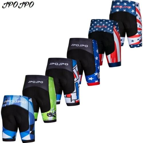 JPOJPO Team Mens Cycling Shorts 4D Gel Padded Mountain Bike Shorts Tight Sport MTB Bicycle Shorts