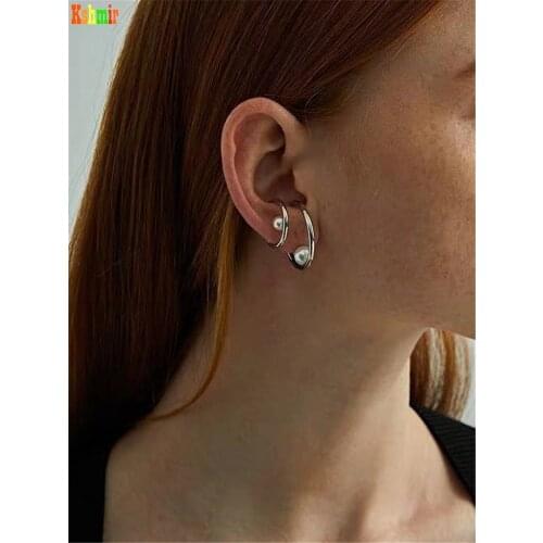 Kshmir Ear clip no ear hole female exaggerated personality retro metal cochlear clip ear hanging ear bone clip 2020