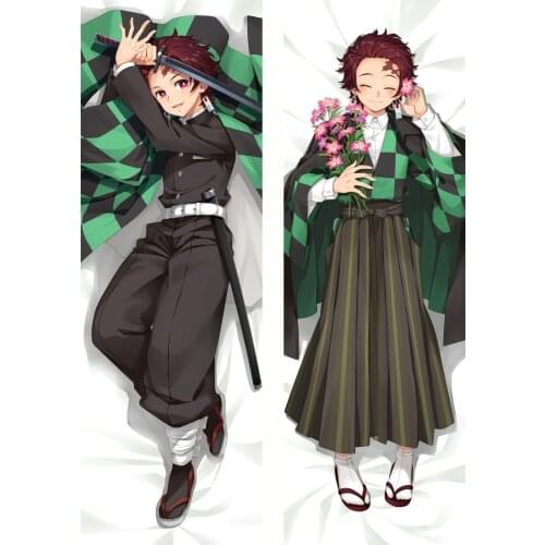 Demon Slayer: Kimetsu no Yaiba Kamado Tanjirou Cosplay Dakimakura Pillow Case Hugging Body