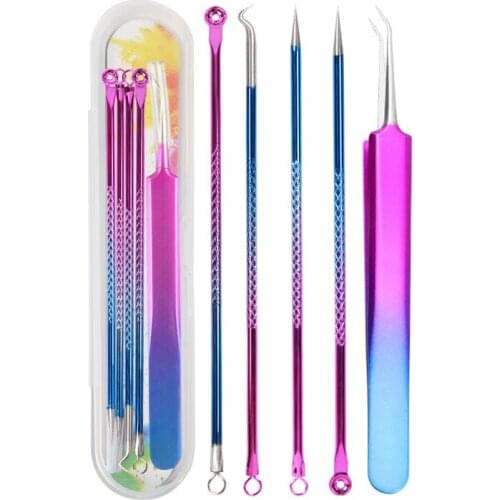 Colorful Nano Acne Blackhead Remover for Quick &Easy Removal of Blackheads Pimples Zit Removing Facial Nose Comedone Extractor