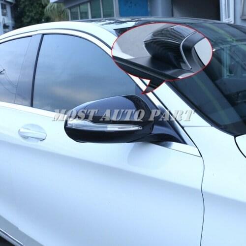 Carbon Fiber Look Exterior Rearview Mirror Cap Cover Trim For Mercedes Benz C Class W205 GLC Class X253 E Class W213 2016-2021