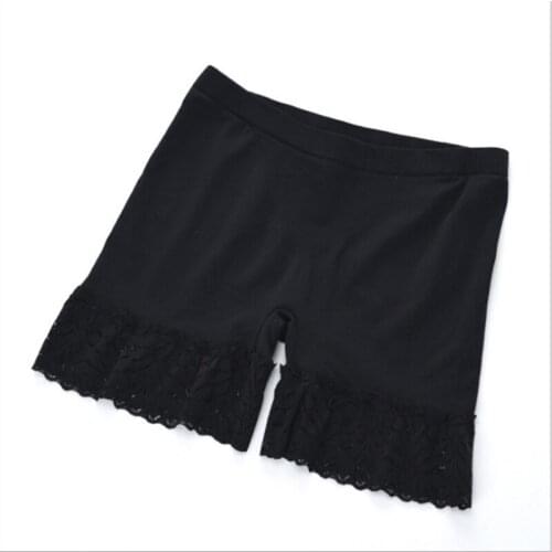 Summer Women Safety Short Pants Plus Size Modal Lace Anti Lighting Fort Flat Corner Underwear Mid Waist Ladie Safety Pants
