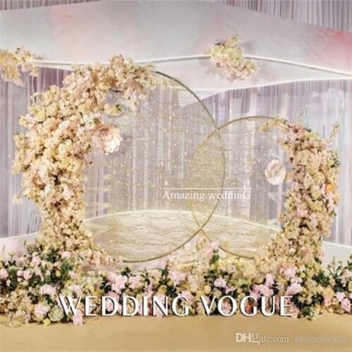 Large size Bridal Large Iron Round Ring Arches Frame Background Decoration Flower Door Frame Wedding Decoration Props