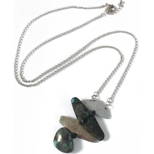 Fashion Vintae Simple Long Pendant Irregular Alloy Necklace