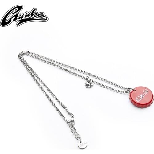 Guka brand Cola series Wei Hongyus same red cap Pendant Necklace