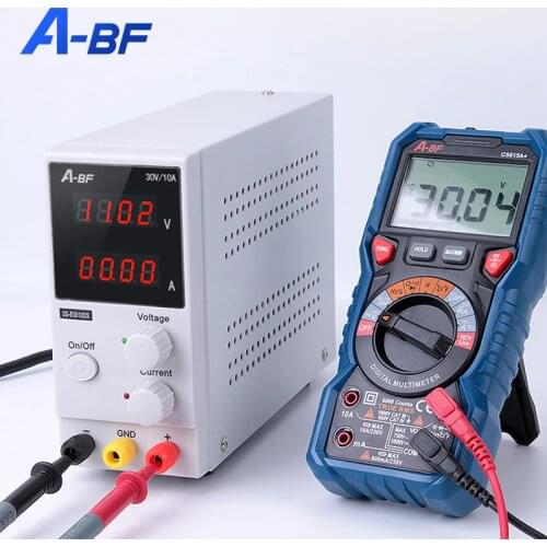 A-BF Mini Adjustable Laboratory Switch Power Supply 3/4 Digit LED Display High Precision 30V 10A Voltage Regulator Power Supply