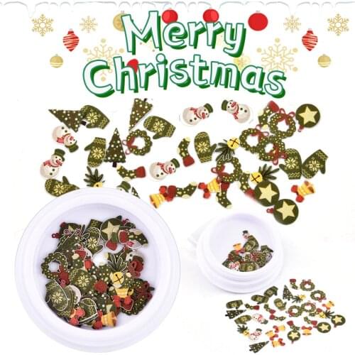 Snowflake Christmas Sequins for Nail Decorations Glitter Flakes Paillettes Deco Salon Maison Xmas Nail Stickers Ongle Supplies