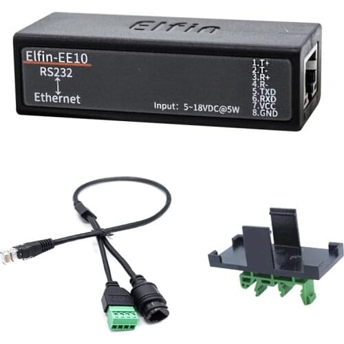 Serial Port RS232 To Ethernet Device Server Converter IOT Elfin-EE10 Support TCP/IP Telnet Modbus TCP Protocol