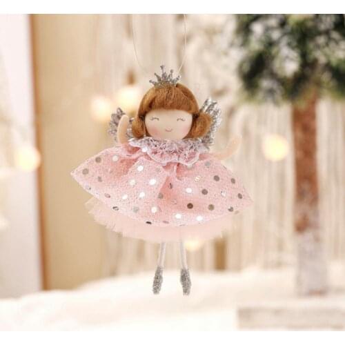 Angel Bag Pendant Decorative Fashion Fabric Christmas Room Decor Doll Ornament Festival Decoration Miniatures Gift