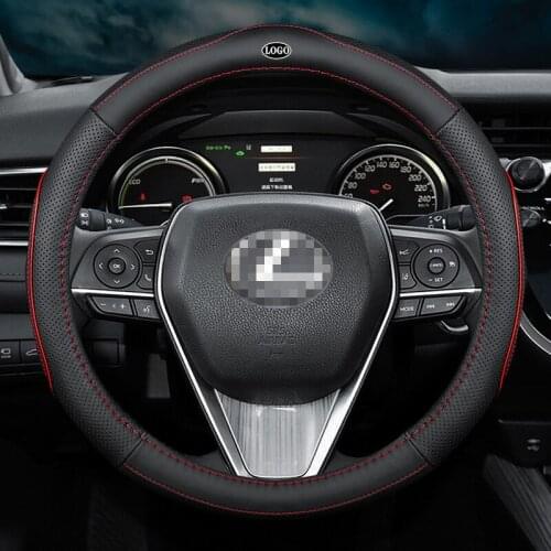 No Smell Thin Car Genuine Leather Steering Wheel Covers for Lexus IS IS250 IS250C IS300 IS350 IS300C IS350C F SPORT