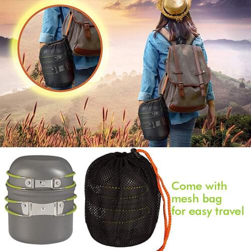Ultralight Cooker Travel Tableware Tourist Kitchen Camping Pot Utensil High Temperature and Friction Resistance Camping Cookware