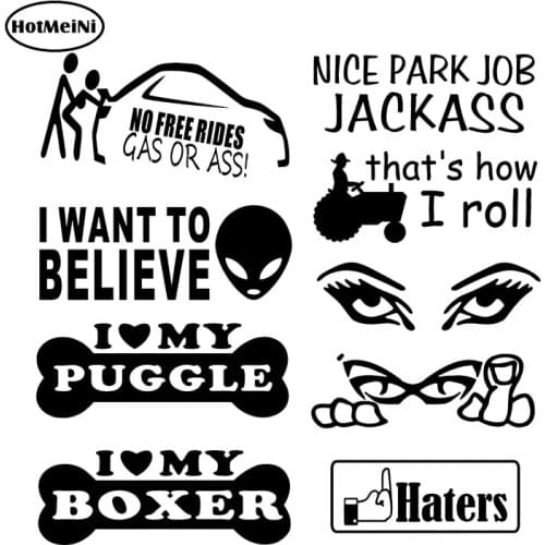 HotMeiNi funny car stickers JDM styling Window Bumper Decal Vinyl Truck Fridge Waterproof GAS OR ASS No Free Rides Fk Haters