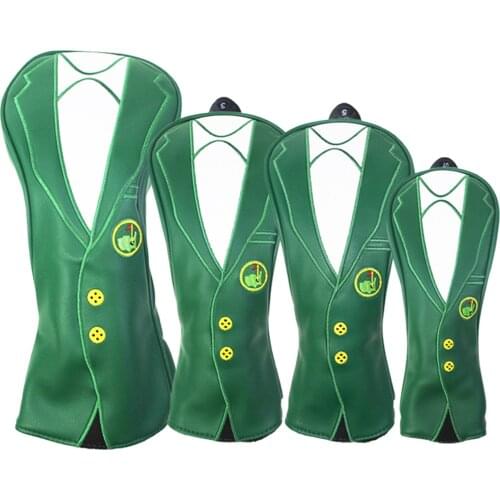 Waterproof Golf Wood Headcover Durable PU Leather Green Drivers Covers Guard