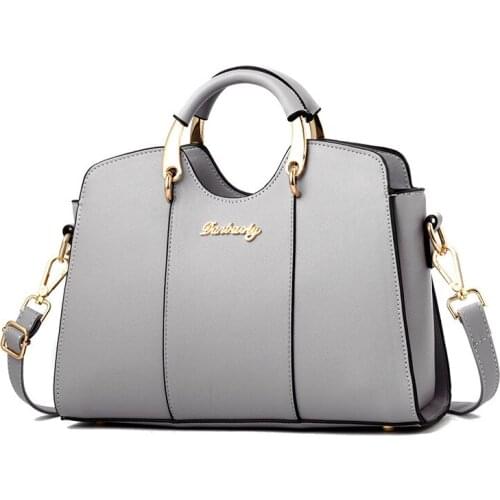 Women Fashion PU Leather Handbags Causal Top Handle Purses Commute Crossbody Bag Elegant Ladies Shoulder Bag Female Totes