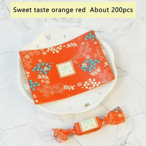 200pcs/lot Candy Wrapper Orange Bottom Tree Branch Flowers Greaseproof Water Proof Twisting Wax Paper Nougat Wrapping Oil Paper