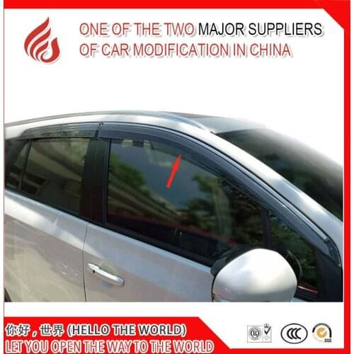 4 Piece Injection molding trim vent shade rain sun wind deflector window visor for S-Cross