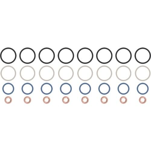 8Set/32pcs New Premium Vehicles Fuel Injector Seal Kit for Ford 03-10 6.0L