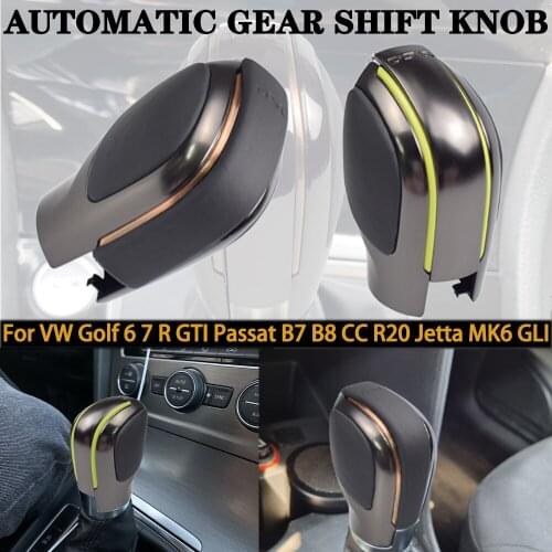 Automatic Gear Shift Knob Head Ball Shifter Modification Chrome Matt Silver For VW Golf 6 7 R GTI Passat B7 CC R20 Jetta MK6 GLI