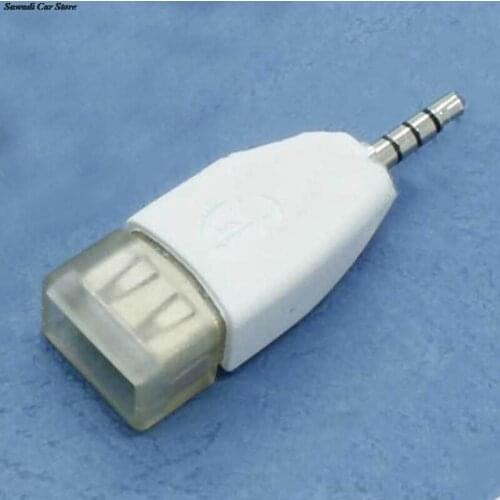 Car Converter Adapter USB 2.0 Female To 3.5mm Male AUX Audio Durable Car Plug Jack USB Audio Adapter 5cm PVC USB For Auto Music