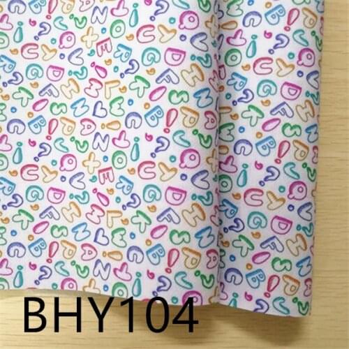 Free shipping 7.6*12inch cartoon print synthetic leather fabric for DIY accessories BHY104