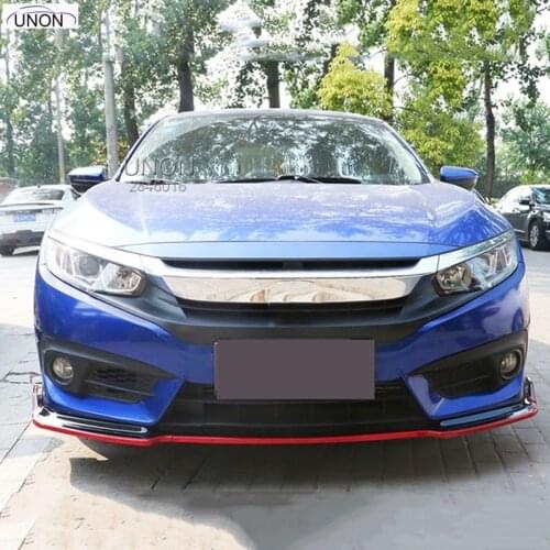For Honda Civic 2016-2019 Modified Front Shovel New Civic Sports Front Lip Small Surrounding Corner Anti-Collision Modified