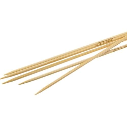 DoreenBeads Bamboo Knitting Needles Natural Double Pointed Hand Sewing Crochet Hook (UK13/2.25mm) ,15cm Long 5PCs/Set