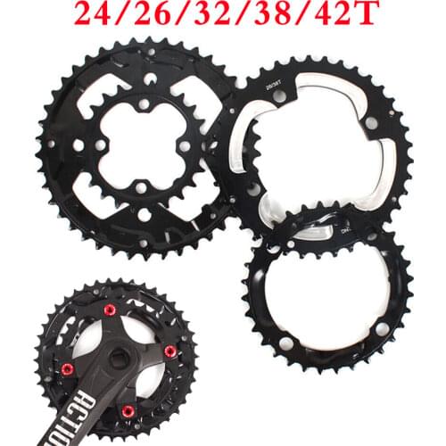 Double/Triple MTB Chainring 104/64BCD Aluminum Crankset 24t 26t 32t 38t 42t Bike Chain Ring 3*10s 2*10s Crank Set Cycling Parts