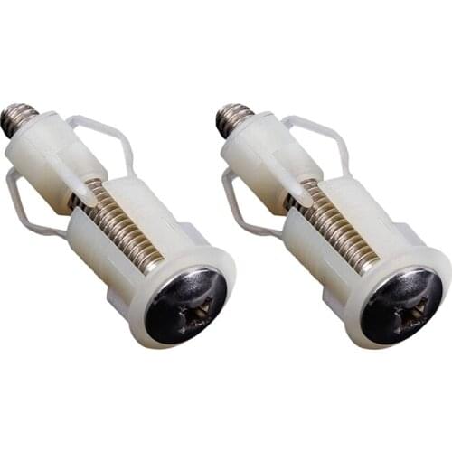 HOT 2 Pack DIY Toilet Seat Hinges Screws WC Hole Fixing Fit Toilet Seats Hinges Repair Tools
