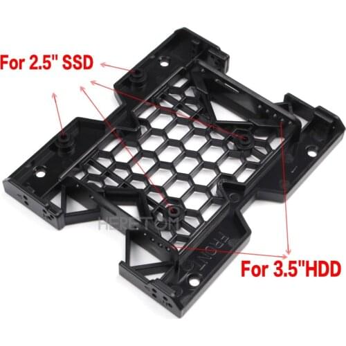 Heretom New 5.25" To 3.5" 2.5" Tray Bracket Mounting Cooling Fan HDD Adapter SSD Hard Drive w/screws