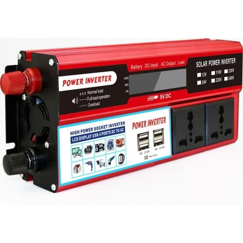 7000W Peak Solar Power Inverter DC 12V AC220V-240V USB LED Modified Sine Wave Voltage Transformer Car Adapter Charge Converter