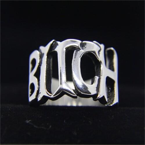 1pc New Design Size 5-10 BITCH Ring 316L Stainless Steel Jewelry Band Party Punk New Ring