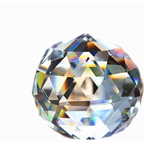 60 mm Quartz Crystal Glass Faceted Ball natural stones and minerals Feng Shui Crystals Balls miniature Figurine Kristal Products