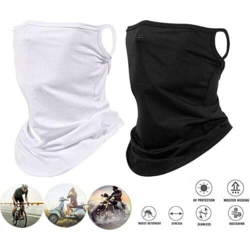 Outdoor Seamles Balaclava Unisex Riding Mask Neck Protection Sunscreen Mask Motorcycle Earmuffs Silk Head Scarf Facemask cycling