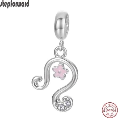 Delicate Good Quality Twelve Constellations Design Theme Enamel 925 Sterling Silver Leo Hanging Charm Women Necklace Pendants