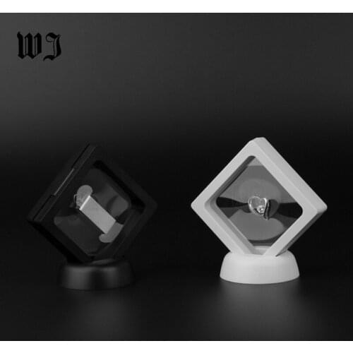 PET Elastic Transparent Membrane Earring Ring Diamond Pearl Fashine Jewelry Display Stand Holder 7*7cm Bague Jewellery Showcase