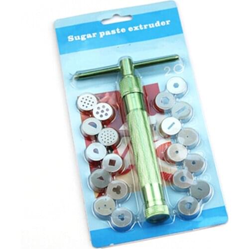 Practical Design Stainless Steel Sugar Paste Extruder Craft Gun Home DIY Baking Fondant Cake Sculpture Polymer Clay Tools